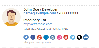 create custom email signature google doc